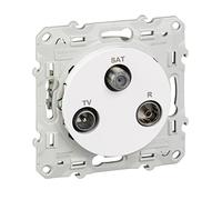 Prise Télévision + Radio Fm + Satellite - Alu - Fixation Par Vis - Schneider Odace G