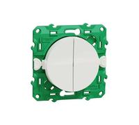 Schneider Electric - Odace Sfsp - Interrupteur Double - séns Fil séns Pile Schs520114