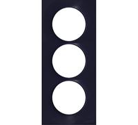 Schneider Electric - Odace Styl, plaque Anthracite 3 postes verticaux entraxe 57mm - S540716