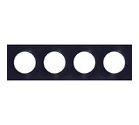 Schneider Electric S540708 Odace Styl, plaque de finition quadruple, 4 postes horiz./vert., Entraxe 71 mm, Clipsable, Anthracite Odace Styl, plaque Anthracite 4 postes horiz./vert. entraxe 71mm