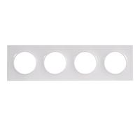Schneider Electric Odace Styl, plaque Blanc 4 postes horizontaux ou verticaux entraxe 71mm