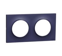 Schneider Electric - Odace Styl, plaque Cobalt 2 postes horiz./vert. entraxe 71mm - S550704