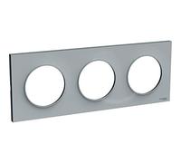 Schneider Electric - Odace Styl plaque Gris 3 postes horizontaux ou verticaux entraxe 71mm - S520706A1