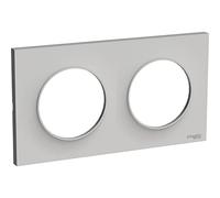 Schneider Electric - Odace Styl plaque Sable 2 postes horizontaux ou verticaux entraxe 71mm - S520704B1