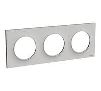 Schneider Electric - Odace Styl plaque Sable 3 postes horizontaux ou verticaux entraxe 71mm - S520706B1
