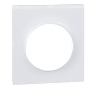 Schneider Electric - Odace Styl Pratic, plaque Blanc avec couvercle intégré pour prise 1 poste - S520752