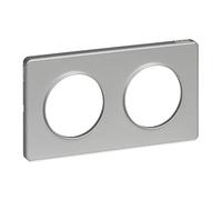 Schneider Electric - Odace Touch, plaque Alu 2 postes horiz. ou vert. entraxe 71mm - S530804
