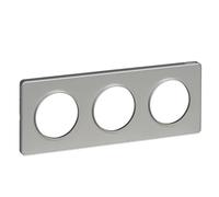 Schneider Electric Plaque de finition Odace Touch Aluminium 3 postes