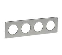 Schneider Electric - Odace Touch, plaque Alu 4 postes horiz. ou vert. entraxe 71mm - S530808 Aluminium