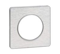 Schneider Electric - Odace Touch, plaque Aluminium brossé avec liseré Alu 1 poste - S530802J