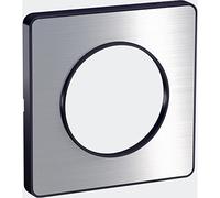 Schneider Electric - Odace Touch, plaque Aluminium brossé avec liseré Anthracite 1 poste - S540802J