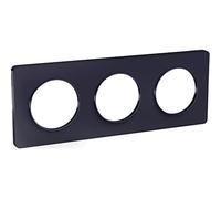 Schneider Electric - Odace Touch, plaque Anthracite 3 postes horiz. ou vert. entraxe 71mm - S540806