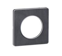 Plaque 1 poste - Ardoise avec liseré aluminium - Odace Touch 2011 - S530802V - Schneider