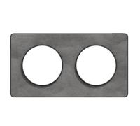 Schneider Electric Plaque Odace Touch Ardoise avec liseré Anth. 2 postes entraxe 71 mm S540804V