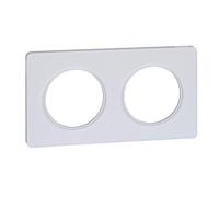 Schneider Electric - Odace Touch, plaque Blanc 2 postes horiz. ou vert. entraxe 71mm - S520804