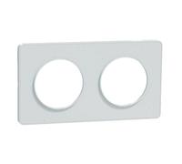 Schneider Electric - Odace Touch, plaque Blanc Recyclé 2 postes horiz, ou vert, entraxe 71mm - S510804