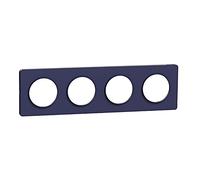 Schneider Electric - Odace Touch, plaque Cobalt 4 postes horiz. ou vert. entraxe 71mm - S550808