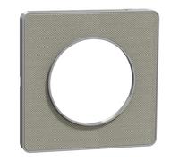 Schneider Electric - Odace Touch - Plaque de finition Kvadrat 1 poste - Perle/Alu - S530802KG