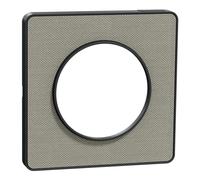 Schneider Electric - Odace Touch - Plaque de finition Kvadrat 1 poste - Perle/Anth - S540802KG