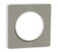 Schneider Electric - Odace Touch - Plaque de finition Kvadrat 1 poste - Perle/Blanc - S520802KG