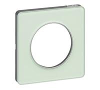 Schneider Electric - Odace Touch, plaque Translucide Verre avec liseré Alu 1 poste - S530802S