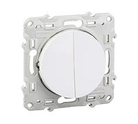 Schneider Electric - Odace, va-et-vient + poussoir Blanc, 10 A - S520285
