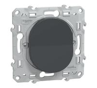 Poussoir 1 poste Ovalis Anthracite Schneider