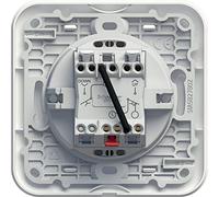 Schneider Electric - Ovalis - Bouton poussoir pour volet roulant avec plaque Blanc - S260207