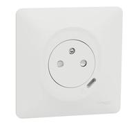 Combi 2P+T 16A - Schneider - Ovalis - USB-C 10 5W - Blanc