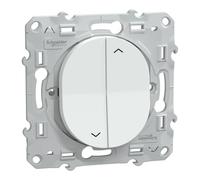 Schneider Electric - Ovalis - interrupteur 2 boutons pour volet roulant- 6AX -Blanc - S320208