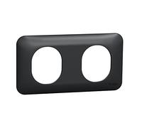 Schneider Electric - Ovalis - Plaque de finition - 2 postes horizontal -Anthracite - S460704
