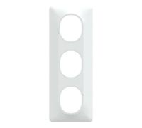 Schneider Electric - Ovalis - Plaque de finition - 3 postes Vertical - entraxe 71 mm - Blanc - S320726