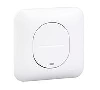 Schneider Electric - Ovalis - Poussoir à fermeture lum-LED bleu localisation -à vis avec plaque Blanc - S260276