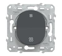 Schneider Electric - Ovalis - poussoir VMC - sans arrêt - Anthracite - S340236