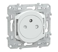 Prise terre affleurante 1 poste Ovalis Blanc Schneider