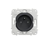 Schneider Electric - Ovalis - prise de courant - 2P+T - 16A - sans plaque de finition -Anthracite - S461059