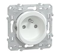 Schneider Electric - Ovalis - prise de courant à puits 2P+T 16A - bornes automatiques - Blanc - S320059