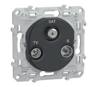 Schneider Electric - Ovalis - prise TV/R/SAT - Anthracite - S340461
