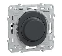 Schneider Electric - Ovalis - Variateur de lumière universel - 2/3 fils - Anthracite - S340519