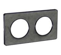 Schneider Electric - Plaque de finition 2 postes Odace Styl - ardoise - Schneider anthracite G