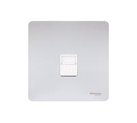 Schneider Electric Plaque prise téléphonique secondaire, GU7462WPC