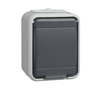 Schneider Electric Prise 16A AquaTop Connecteur Lumière/Basalt Gris