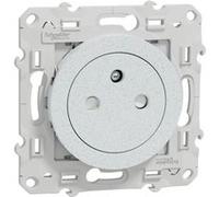 Schneider Electric - Prise affleurante avec terre 2P+T Blanc recyclé 16A - Odace - Schneider blanc