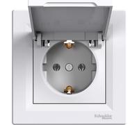 Schneider Electric Prise murale simple Asfora avec clapet blanc (EPH3100121)
