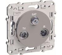 Schneider Electric - Prise TV/FM/SAT 1 entrée à vis - aluminium - Odace - Schneider G