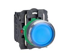 Schneider Electric Bouton poussoir lumineux Harmony XB5AW36B5 affleurant 1NO+1NF bleu 24V