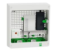 Schneider Electric - Resi9 Coffret VDI 18M2R - Switch 9ports PoE - 2 prises - grade 3TV 8xRJ45 cat6a - R9H18402VDIXS