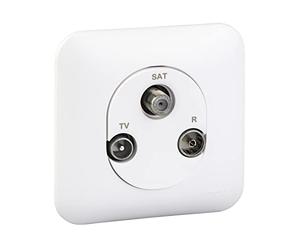 Schneider Electric S260461 Prise TV FM SAT Ovalis complet
