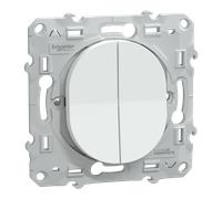 Schneider Electric S320285 Combi VV + Poussoir Blanc