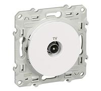 prise télévision - blanc - fixation par vis - schneider odace
